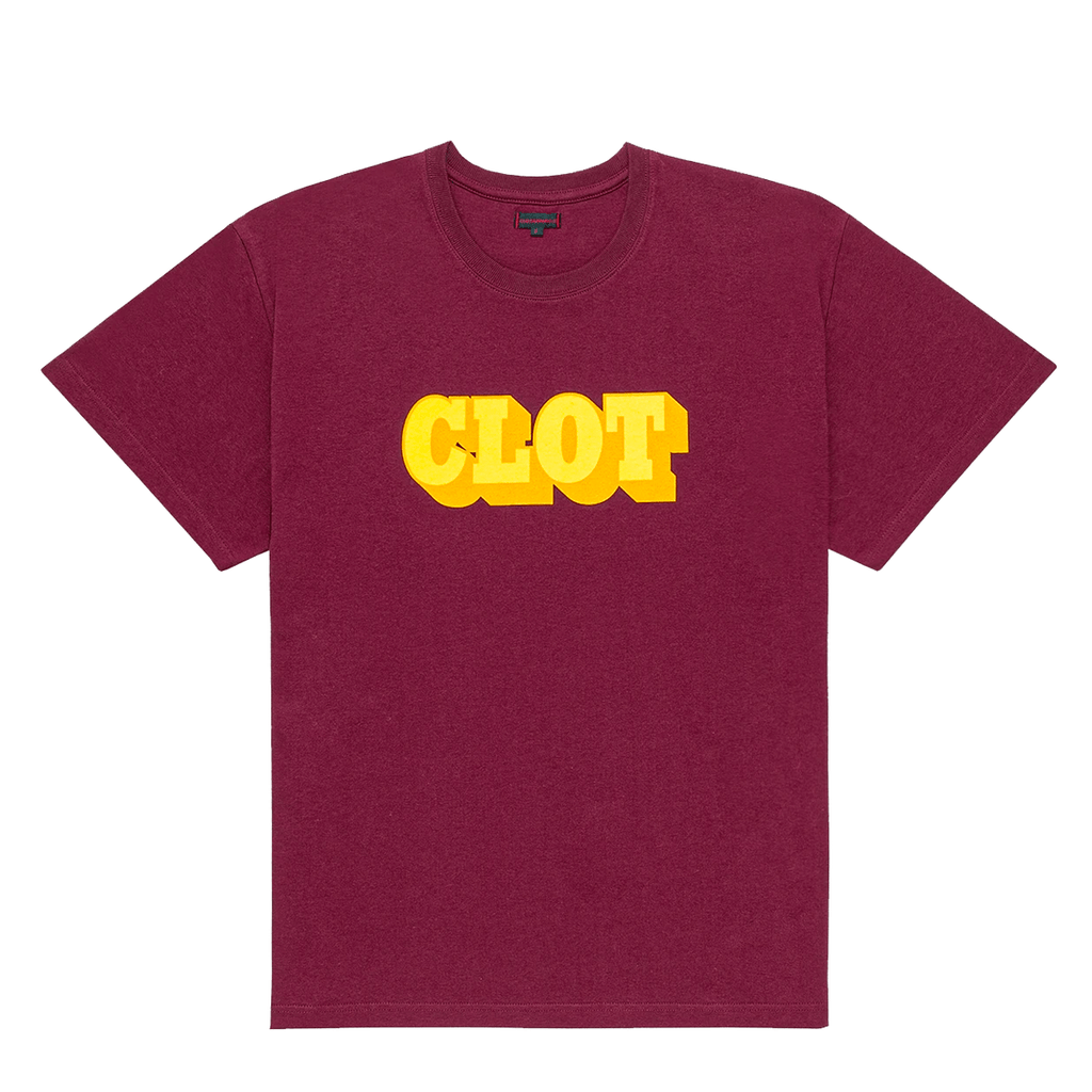 Shadow Logo Tee (Burgundy) – Congruent Space *₊˚⁎*₊