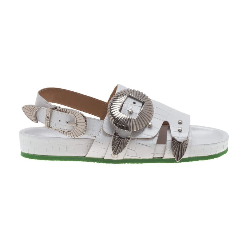 Metal Emboss Sandals – Congruent Space *₊˚⁎*₊