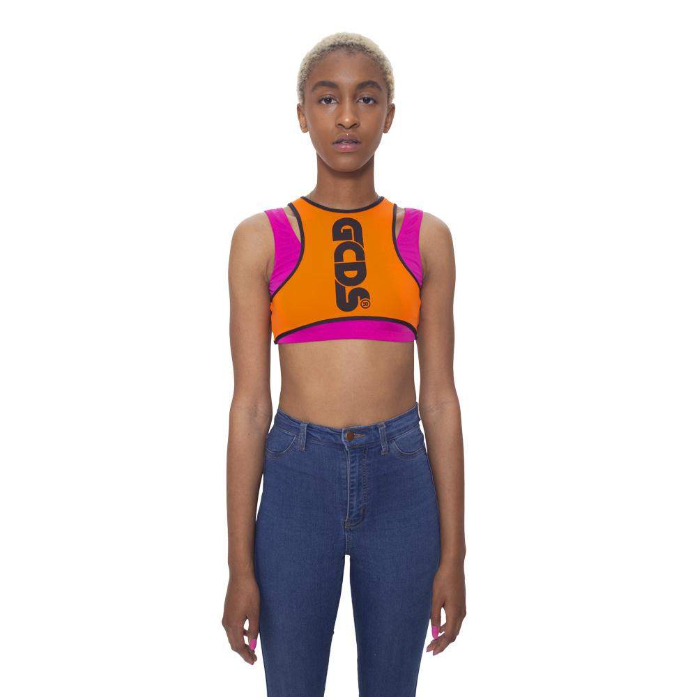 Gcds cropped top with big logo